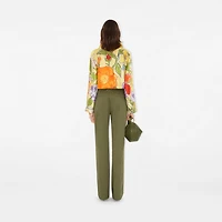 Highgrove Cascading Flowers Silk Pyjama Shirt in Buttermilk - Women | Burberry® Official