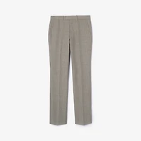 Pinstriped Wool Sloane Tailored Trousers in Soil brown/cotton white - Men | Burberry® Official