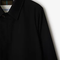 Long Gabardine Car Coat in Black - Men, Cotton | Burberry® Official