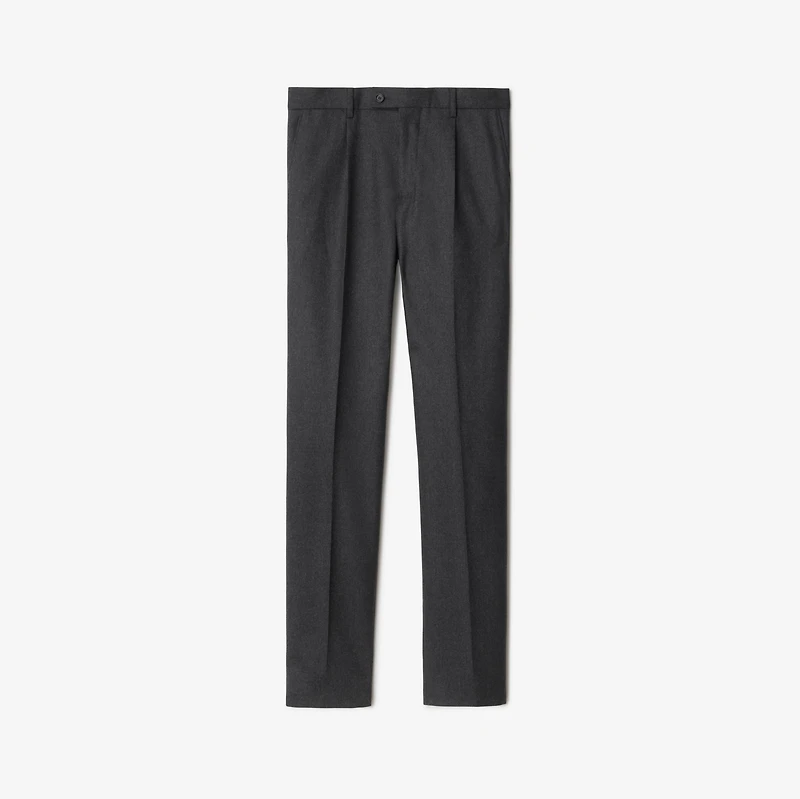 Wool Flannel Tailored Trousers in Brisk grey - Men | Burberry® Official