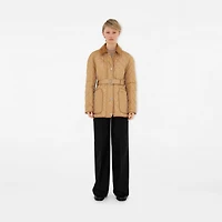 Quilted Nylon Barn Jacket in Archive beige - Women | Burberry® Official