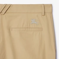 Cotton Trousers in Flax - Men | Burberry® Official