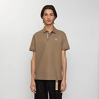 Cotton Polo Shirt in Clay brown - Men | Burberry® Official