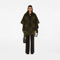Reversible Check Wool Cape in Camp | Burberry® Official