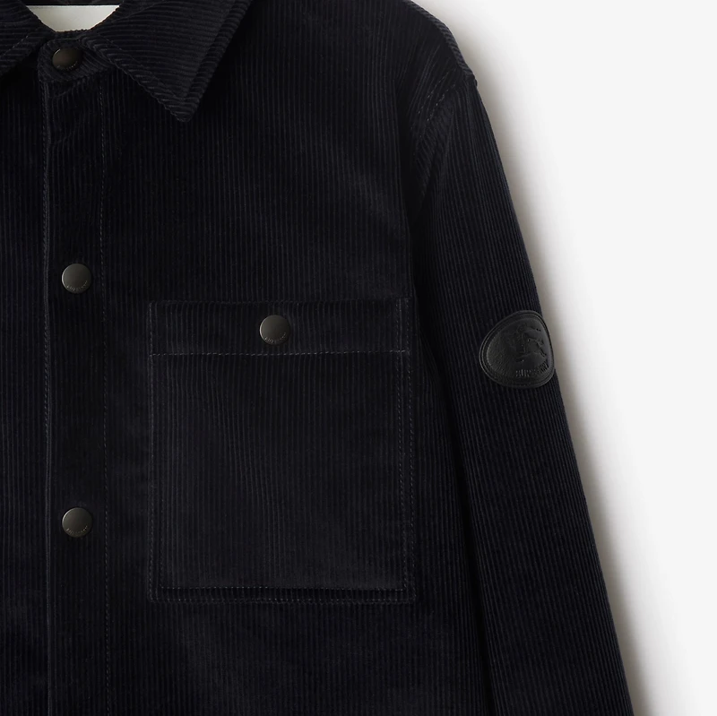 Corduroy Overshirt in Twilight blue - Men | Burberry® Official
