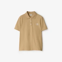 Cotton Polo Shirt in Flax - Women | Burberry® Official