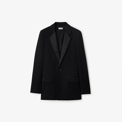 Wool Tuxedo Jacket in Black - Women | Burberry® Official