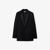 Wool Tuxedo Jacket in Black - Women | Burberry® Official