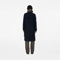 Long Kensington Heritage Trench Coat in Coal blue - Women, Cotton Gabardine | Burberry® Official