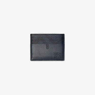 Tall Pop Check Card Case in Midnight blue - Men | Burberry® Official