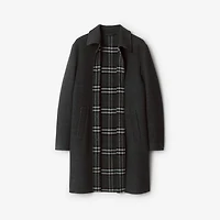 Mid-length Wool Car Coat in Charcoal grey - Men | Burberry® Official