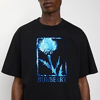 Thistle Cotton T-shirt in Black - Men | Burberry® Official