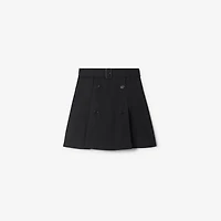 Gabardine Trench Mini Skirt in Black - Women | Burberry® Official