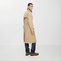 Long Kensington Heritage Trench Coat in Honey beige - Men, Cotton Gabardine | Burberry® Official