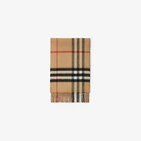 Contrast Check Cashmere Scarf in Archive beige/birch brown | Burberry® Official