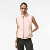 Checker-tape Quilted Nylon Cheswick Gilet in Compact pink - Women | Burberry® Official