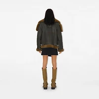 Shearling Aviator Jacket in Otter - Women | Burberry® Official