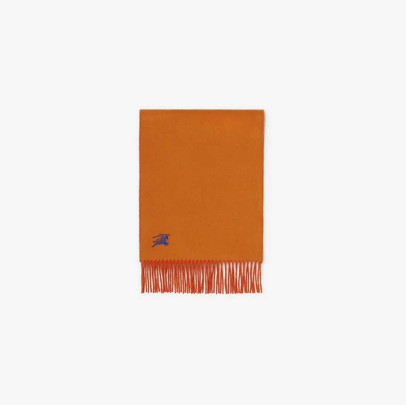 Reversible Cashmere Scarf in Tomato/squash | Burberry® Official
