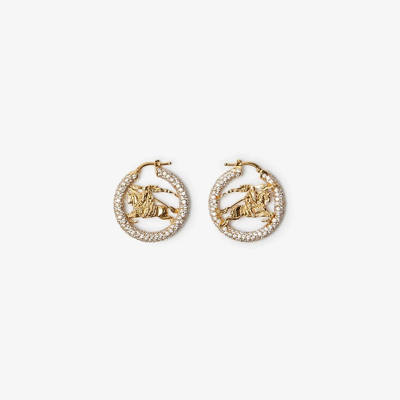 EKD Pavé Hoop Earrings in Gold/clear - Women | Burberry® Official