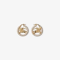 EKD Pavé Hoop Earrings in Gold/clear - Women | Burberry® Official