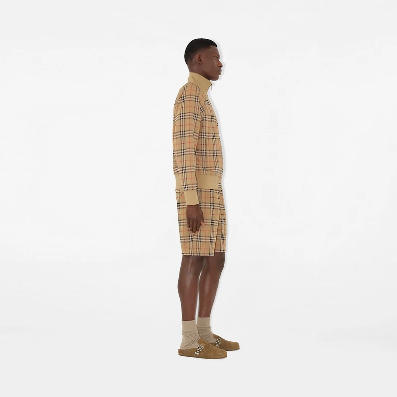 Check Track Jacket in Sand - Men | Burberry® Official
