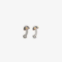 Enamel Check Cufflinks in Silver - Men | Burberry® Official