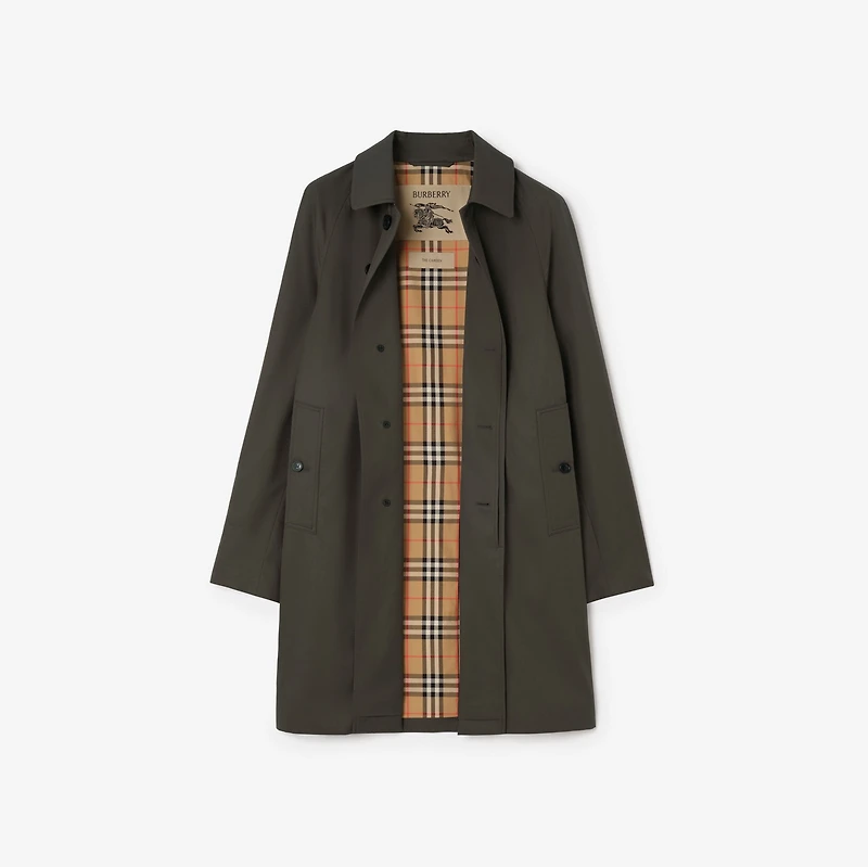 Mid-length Tropical Gabardine Camden Car Coat in Graphite grey - Men | Burberry® Official