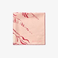Heart Knight Silk Scarf in Compact pink | Burberry® Official