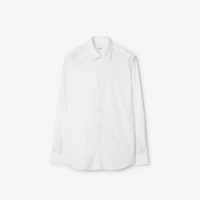 Slim Fit Stretch Cotton Shirt in Optic white - Men | Burberry® Official