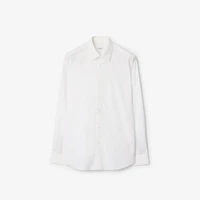 Slim Fit Stretch Cotton Shirt in Optic white - Men | Burberry® Official