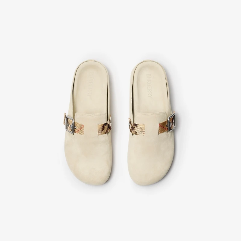 Suede Urchin Clogs in Bake - Women | Burberry® Official