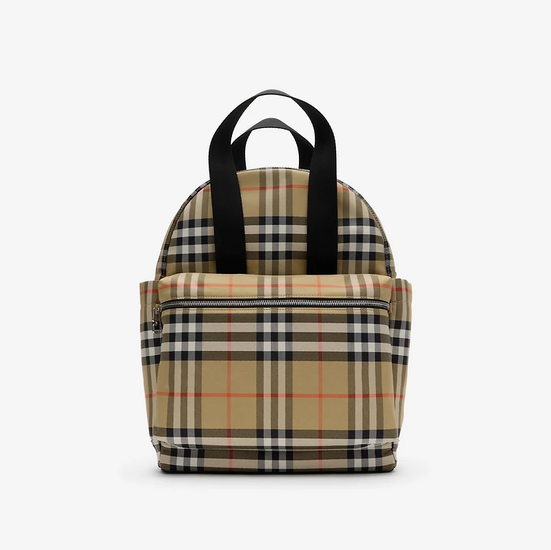 Check Baby Changing Backpack in Sand - Children | Burberry® Official