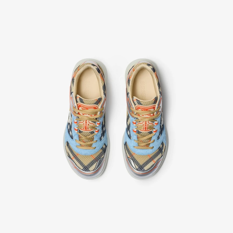 Check Matrix Sport Sneakers in Sand - Women, Nylon | Burberry® Official
