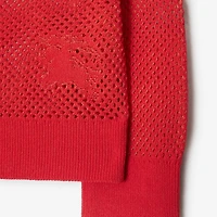 Cotton Nylon Mesh Cardigan in Pillar | Burberry® Official