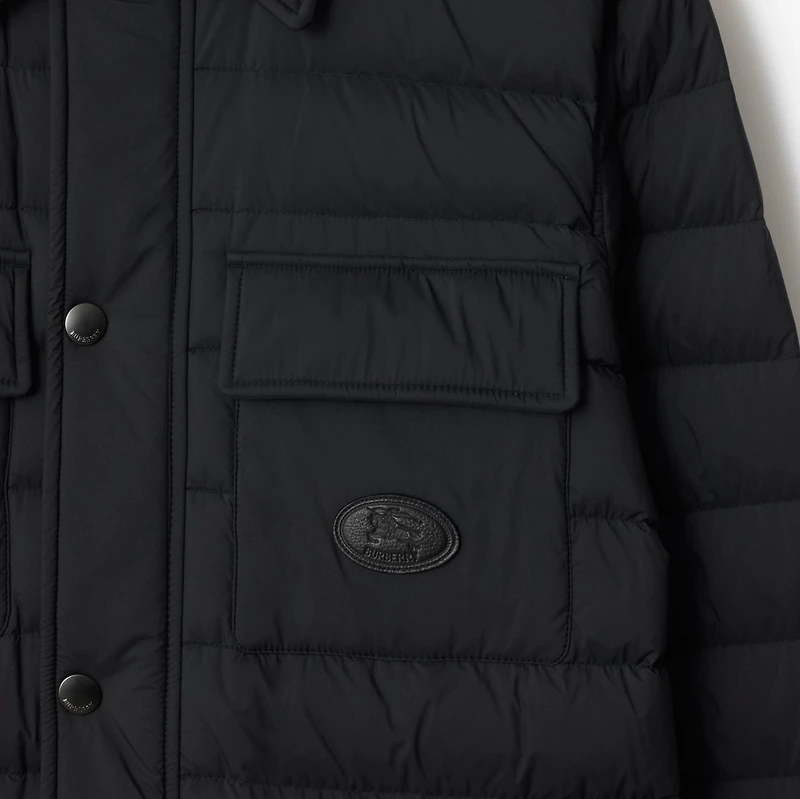 Nylon Padded Overshirt in Black - Men | Burberry® Official