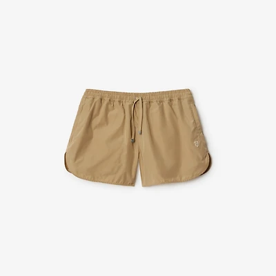 Nylon Cotton Shorts in Cracker - Women | Burberry® Official