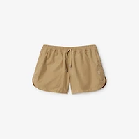 Nylon Cotton Shorts in Cracker - Women | Burberry® Official