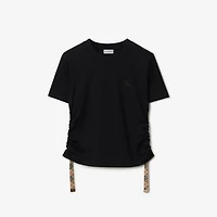 Festival Cotton T-shirt in Black - Women | Burberry® Official