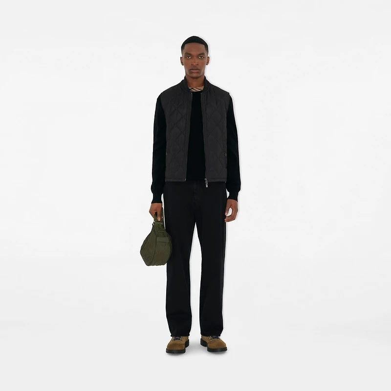Quilted Nylon Gilet in Black - Men | Burberry® Official