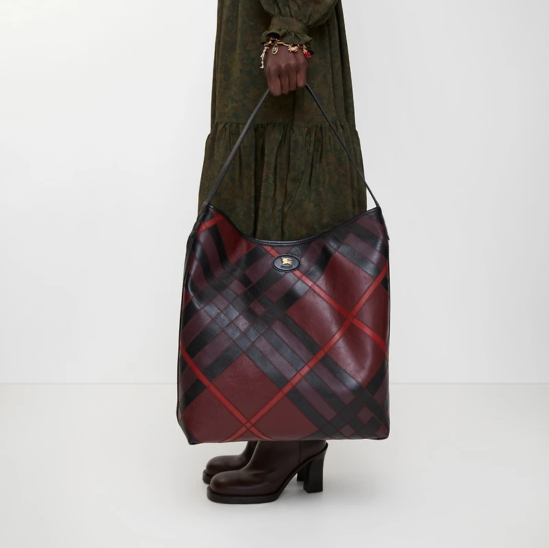 Large Highlands Shoulder Bag in Fig purple - Women | Burberry® Official