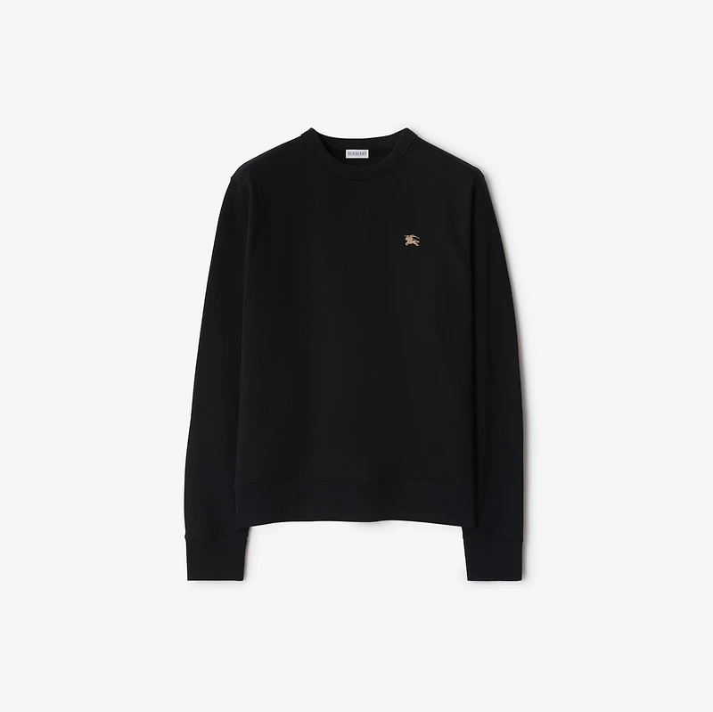 Knight Stamp Cotton Sweatshirt in Black - Men | Burberry® Official