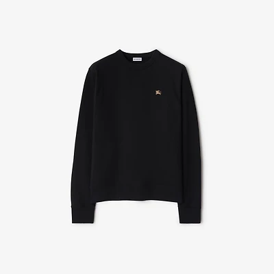 Knight Stamp Cotton Sweatshirt in Black - Men | Burberry® Official
