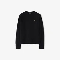 Knight Stamp Cotton Sweatshirt in Black - Men | Burberry® Official