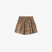 Check Cotton Shorts in Sand | Burberry® Official