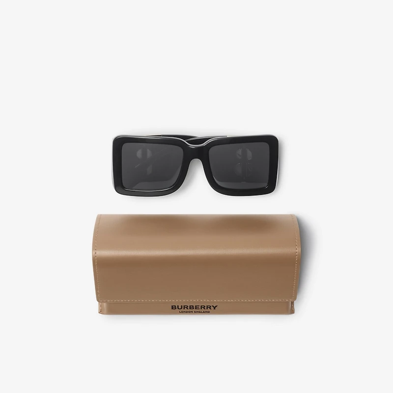 TB Square Sunglasses in Black
