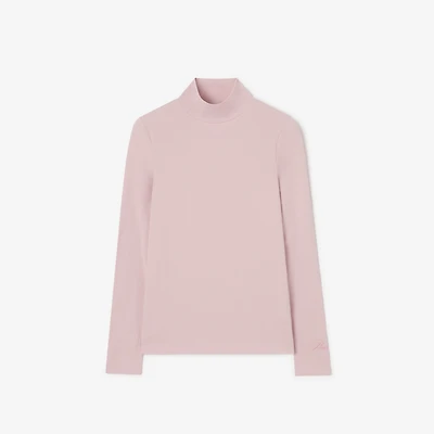 Stretch Cotton Top in Lilac pink - Women | Burberry® Official