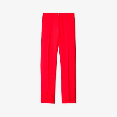 Canvas Trousers in Rhubarb - Women | Burberry® Official