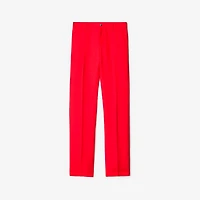 Canvas Trousers in Rhubarb - Women | Burberry® Official