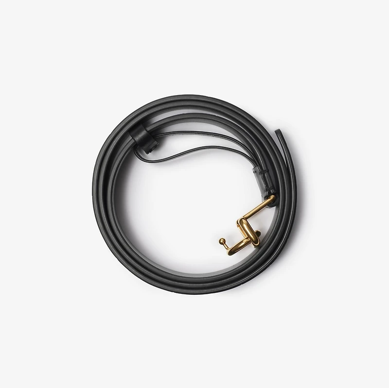 Leather Rocking Horse Belt in Black - Women | Burberry® Official
