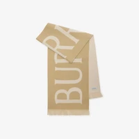 Logo Wool Scarf in Sand | Burberry® Official